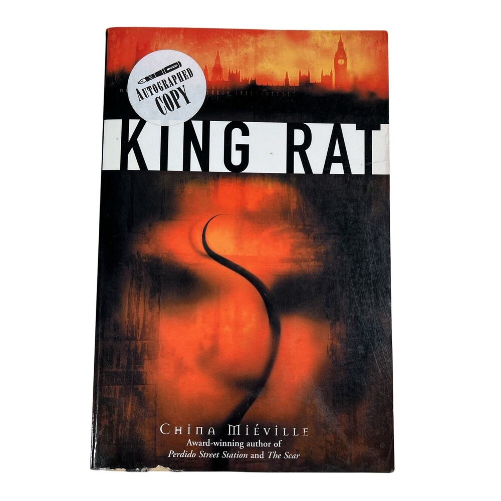 Signed King Rat China Mieville Paperback Book Rare Autographed First Novel Tor